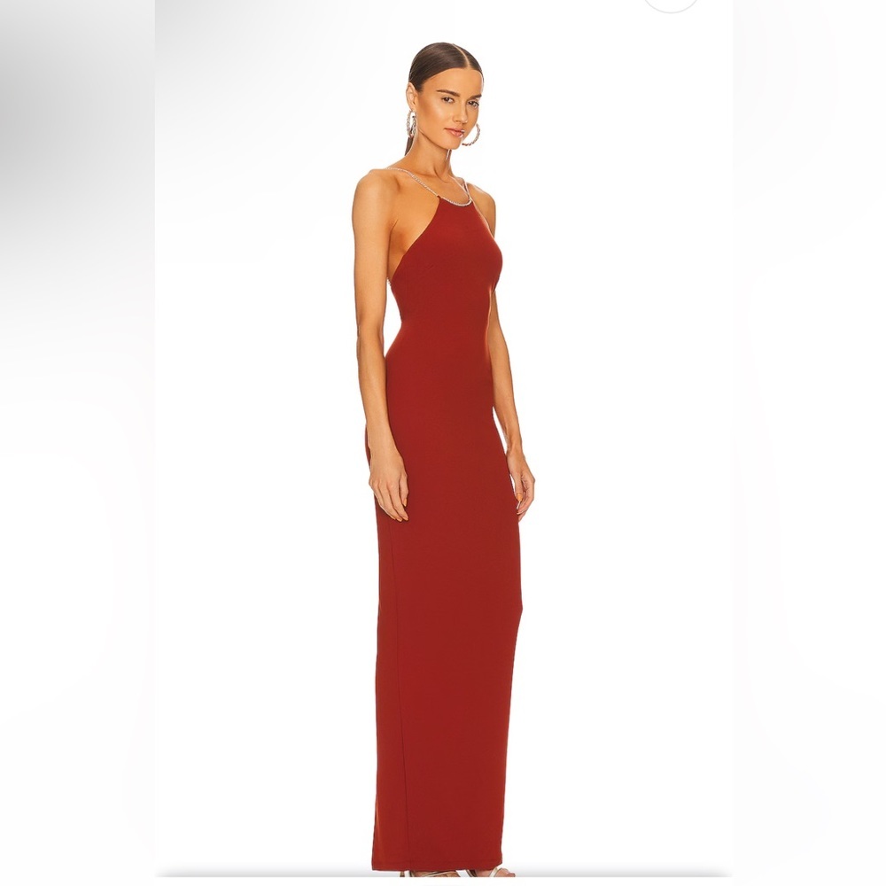 Nookie NWT Lexi Chain Gown in Rust Size Small NWT - image 2